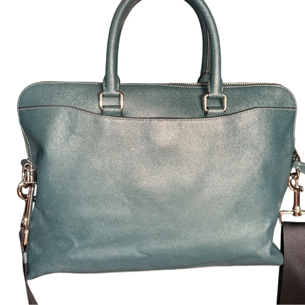 NWOT New Coach Beckett Forest Green Portfolio Briefcase